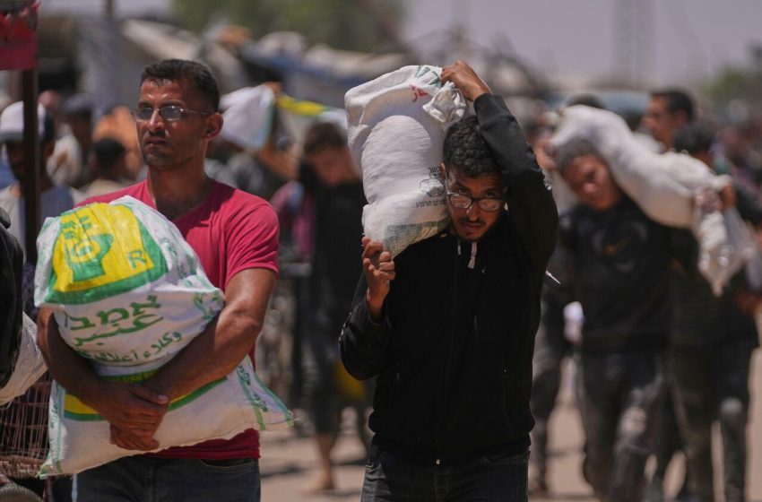 Palestinos enfrentam luta mortal por acesso à comida em Gaza.