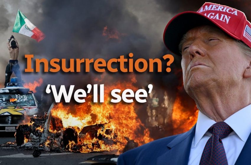 Perspectiva de Trump: Emergência nas Protestos, Tarifas e Fronteiras.