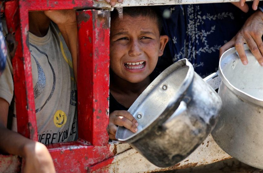 Crisis de fome em Gaza: quatro crianças inocentes morrem.