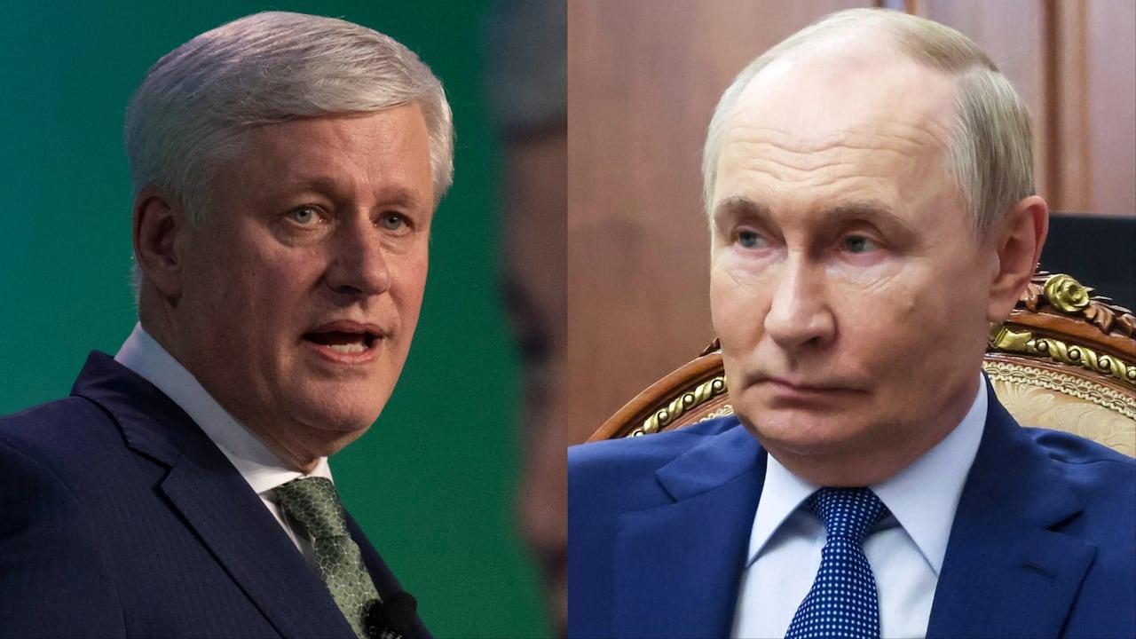 Stephen Harper compara Vladimir Putin a um vilão de Bond.