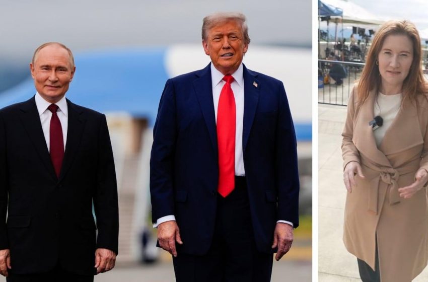  Por trás das câmeras no centro de mídia Trump-Putin.