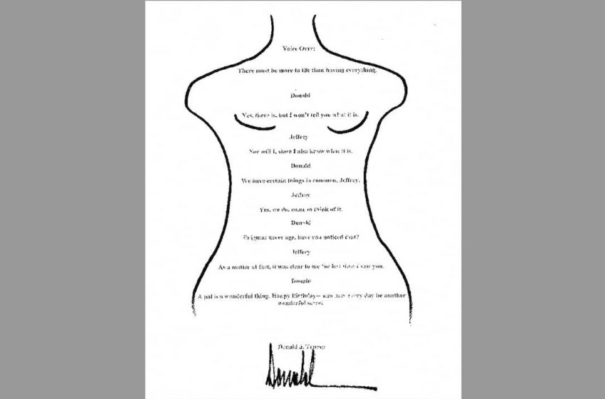 Casa Branca rejeita autenticidade da suposta carta de Trump a Epstein.