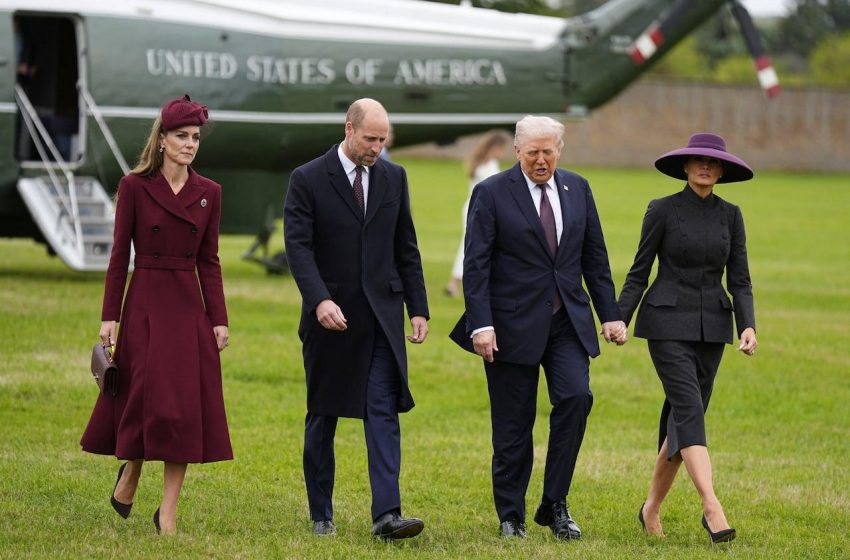 Recepção real de Trump: Encontro com a monarquia britânica em Windsor.